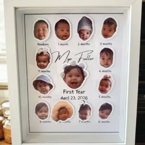 3D Frame Baby Milestones - First Year