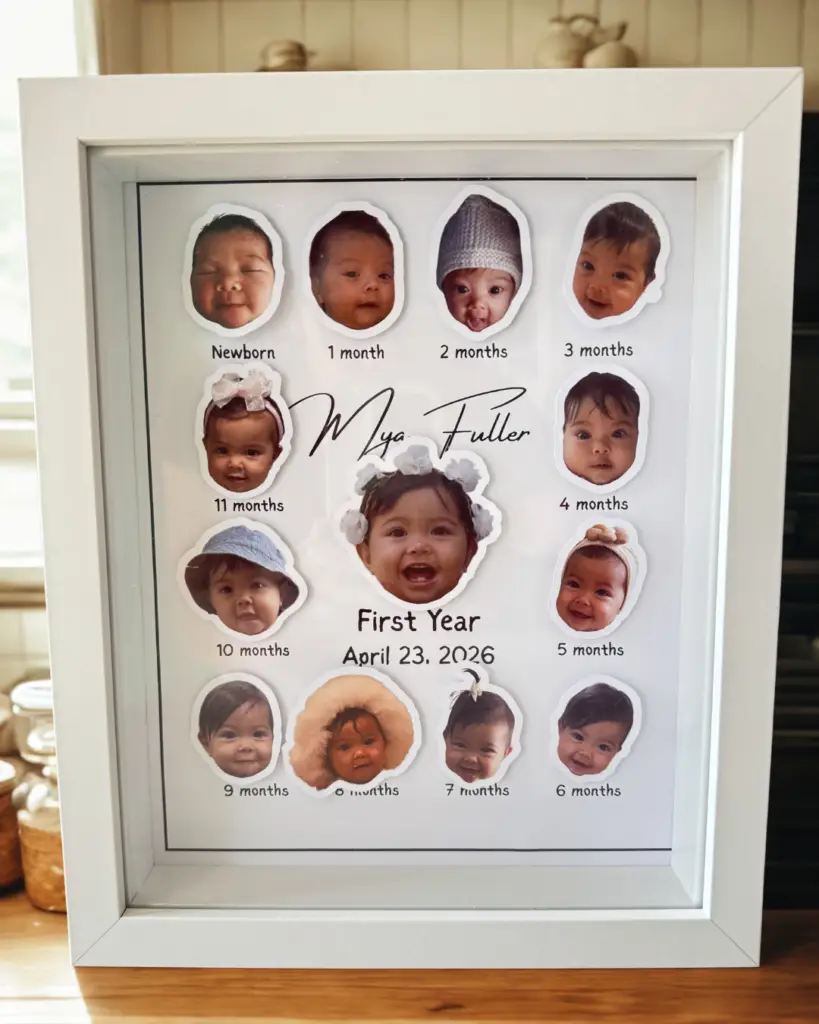 3D Frame Baby Milestones - First Year